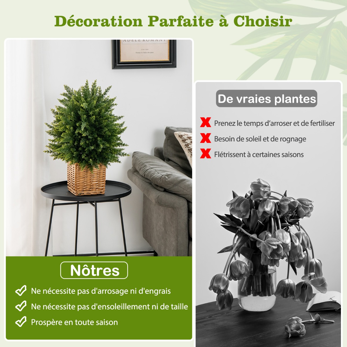Boule Topiaire Artificielle 48.3 Cm - Résistante UV Intérieur/Extérieur | Décoration Verte