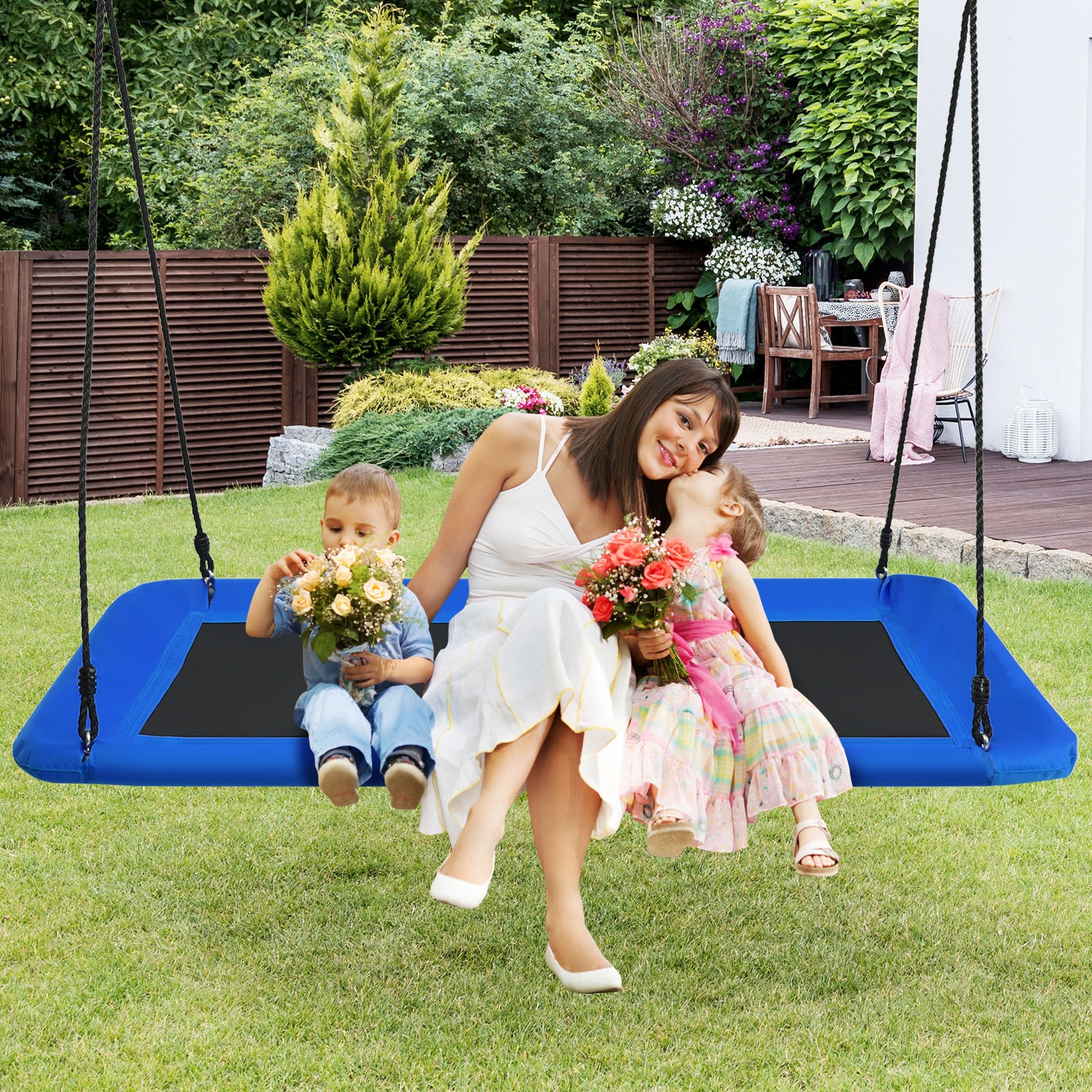 Balançoire Pour Enfant Balançoire à Disque GothicBride Pour Enfants Et Adultes - Corde 2 M, Charge 120 Kg, Pour Intérieur/Extérieur, Jeu D'Équilibre Balancoire Nid D'oiseau