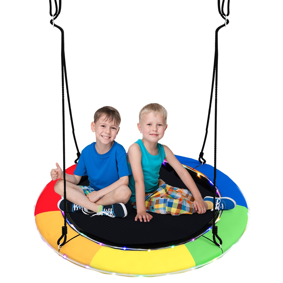 Balançoire Nid D'oiseau – Diamètre 100 Cm, Charge 300 Kg, Pour Enfants Et Adultes Balançoire Pliable Rangement Facile