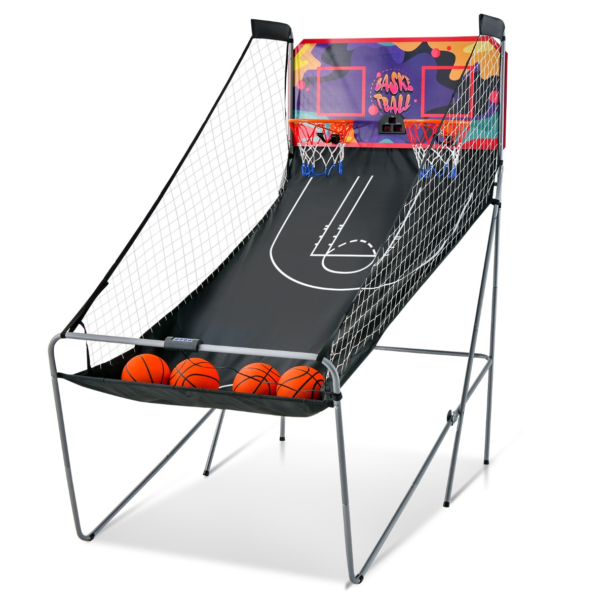Jeu de Basketball de Bureau – Panier mobile avec lumière et score main image 1
