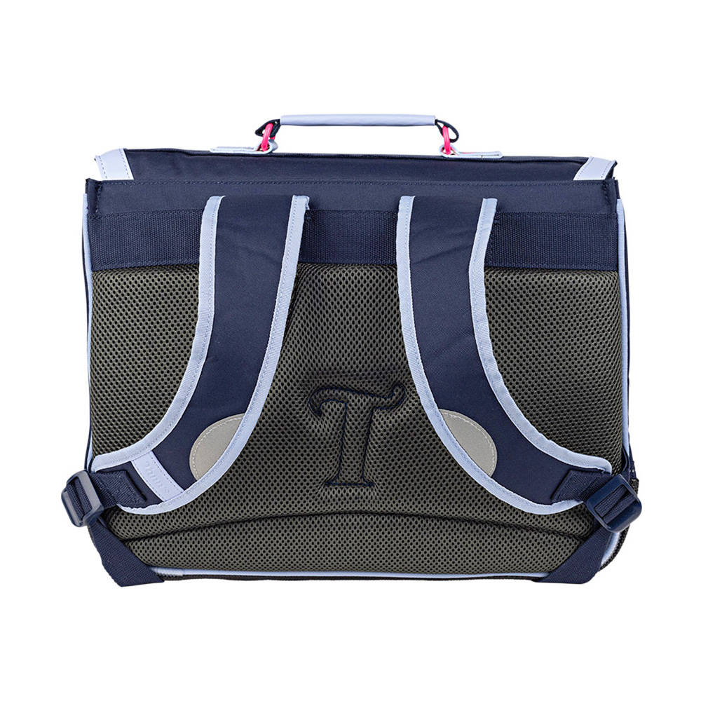 Cartable TANN'S Diego 38cm - 2 Compartiments, Motif Avions, Réfléchissant, éco-responsable