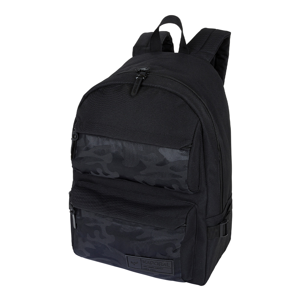 Sac ?� dos KAPORAL 1 compartiment camo noir : Chez Rentreediscount Cartables & trousses