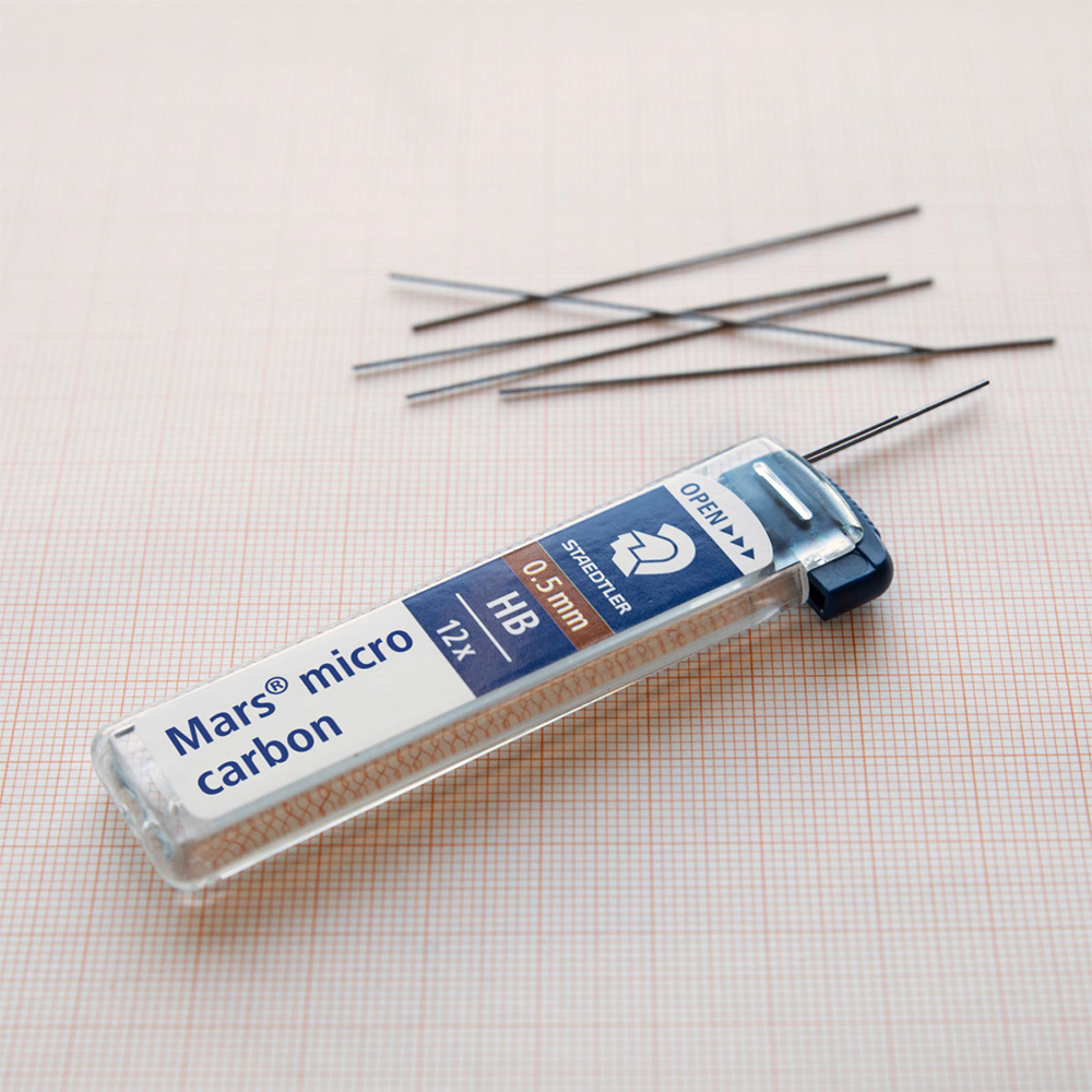 Mines Porte-mine STAEDTLER Mars Micro Carbon 0,7 Mm HB - Lot De 4 étuis De 12 Mines