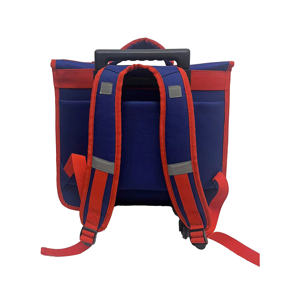 Cartable à roulettes SUPER MARIO 41cm compartiments bleu Chez