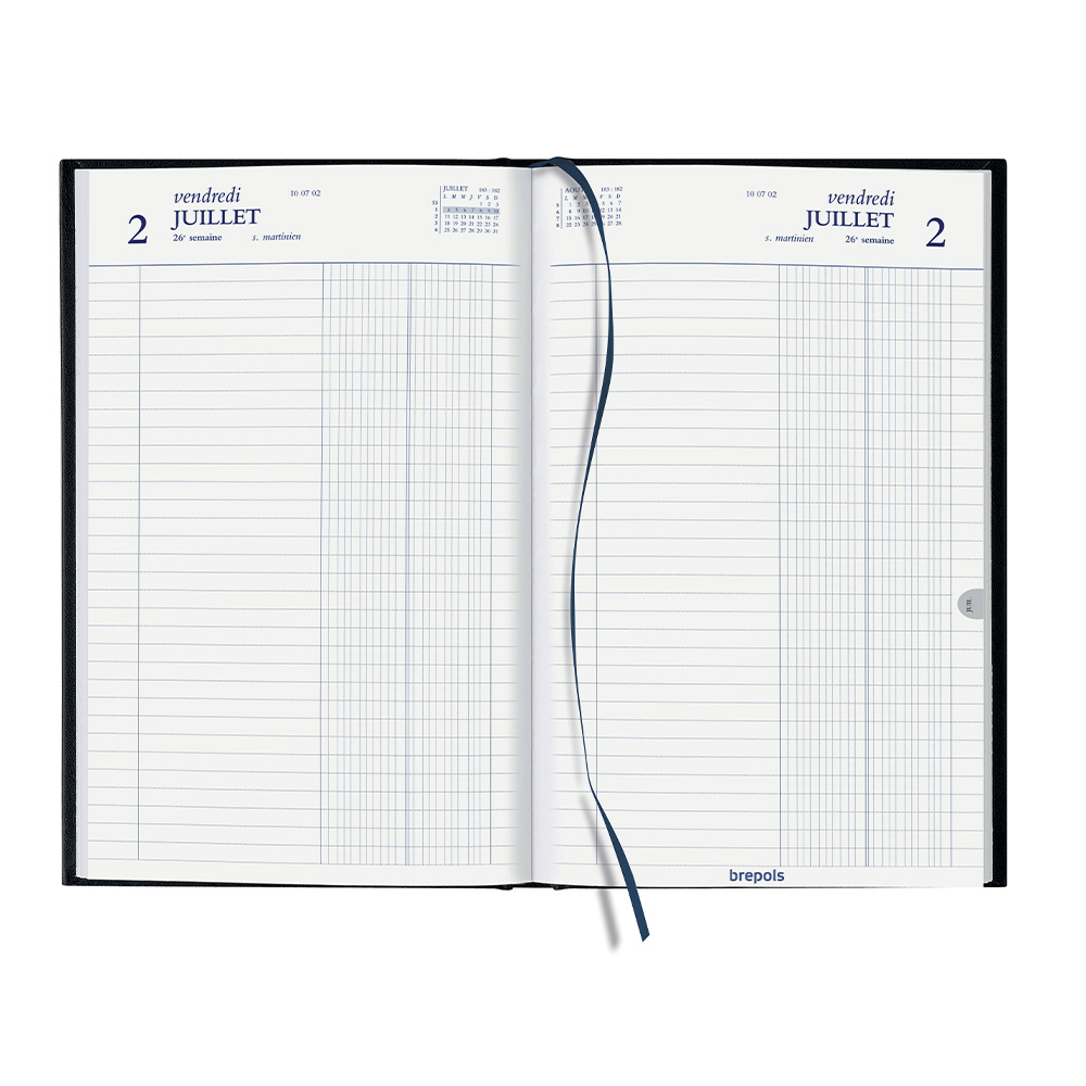 Recharge Agenda Semainier Interplan Brepols - Janvier 2026 à Décembre 2026 - Format 9x16 Cm - 1 Semaine Sur 2 Pages
