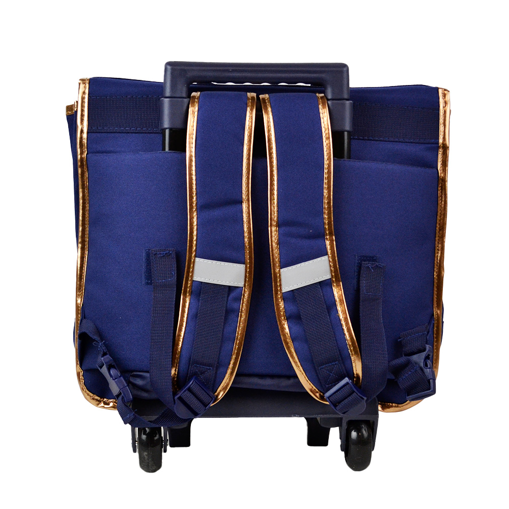 Cartable à roulettes Cherry ANONYM 38 cm 2 compartiments bleu marine ...