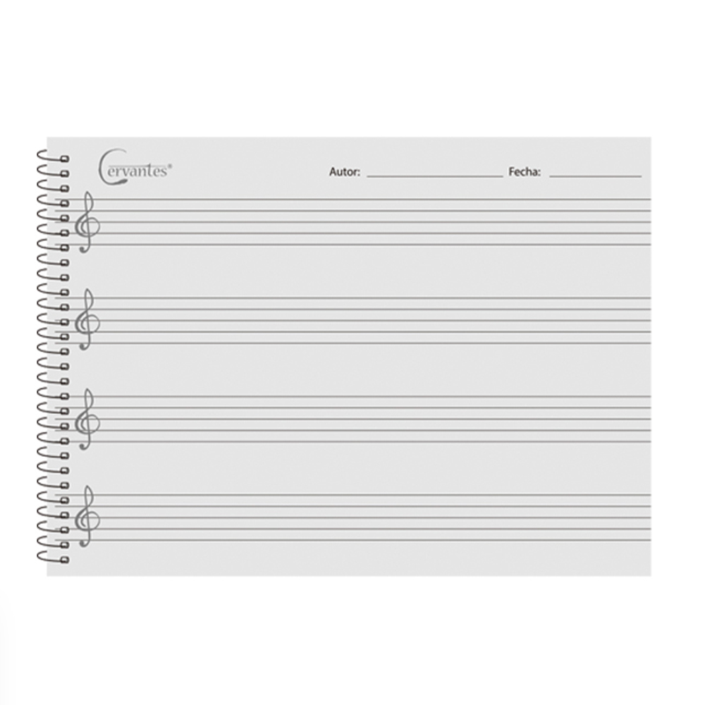 ADDITIO Basic 6 Carnets De Musique A5 Paysage - 6 Portées 9mm, 50 Pages, Papier Écologique, Spirale
