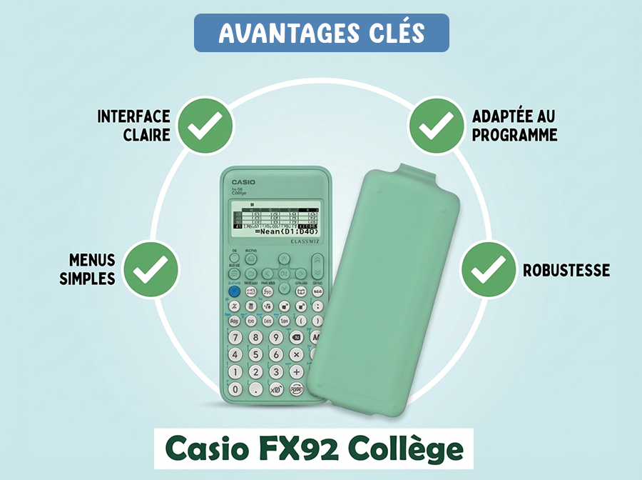 Les avantages de la Casio FX-92 Collège