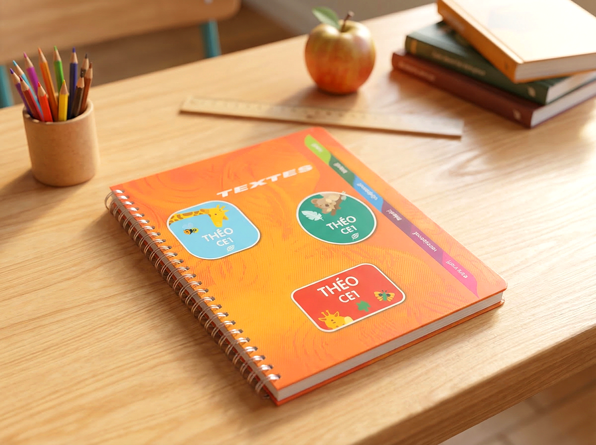 Cahier de texte personnalisé avec étiquettes personnalisées