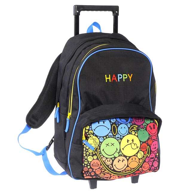 cartable smiley a roulette