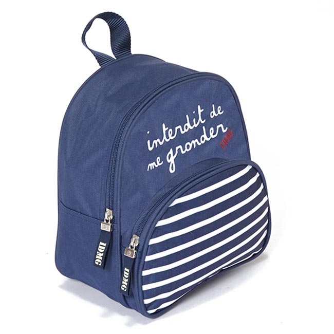 Sac A Dos Baby Interdit De Me Gronder Bleu Marine Chez Rentreediscount Cartables Trousses