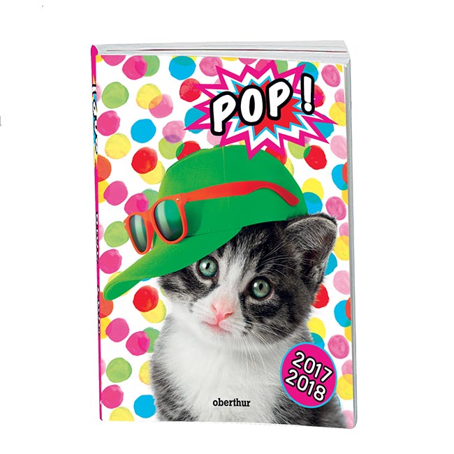 Agenda Scolaire Oberthur Chat Pop Casquette 17 18 Chez Rentreediscount Fournitures Scolaires