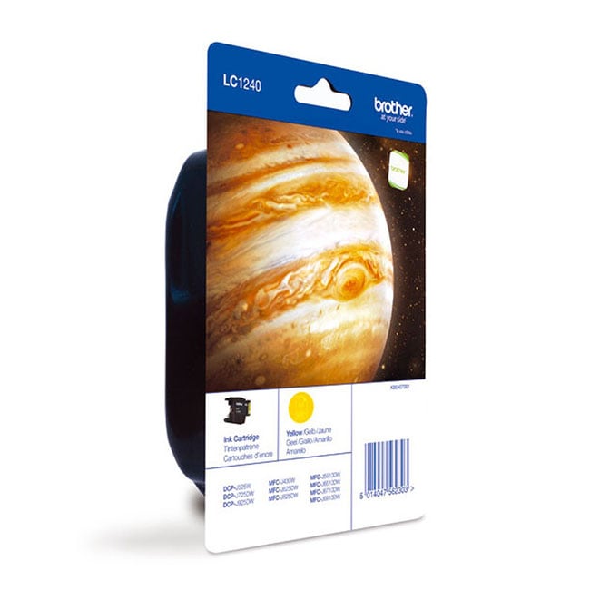 2 Cartouches D'encre Jaune Compatibles Brother LC1240Y - 12 Ml, Non OEM, Marque Go Inks, Neuves