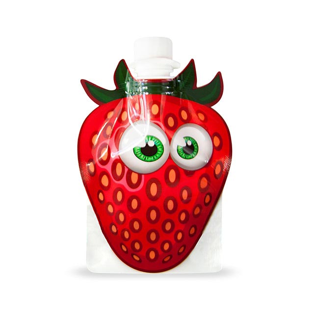 Gourde souple compote et jus Fraise Chez Rentreediscount Cartables