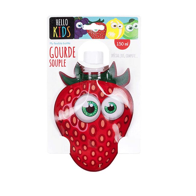 Gourde souple compote et jus Fraise Chez Rentreediscount Cartables