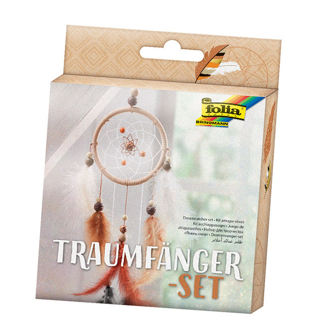 Kit Créatif Attrape-rêves Pour Enfants - Perles En Bois, Plumes, Fil - Boîte De Rangement Incluse - À Partir De 6 Ans
