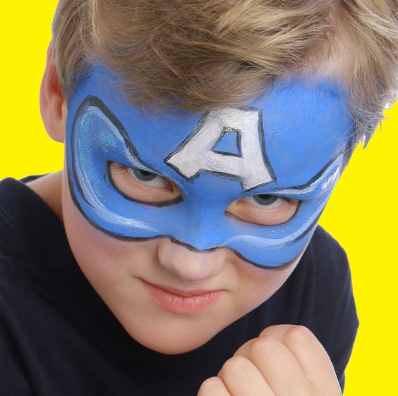 captain-america-maquillage-carnaval
