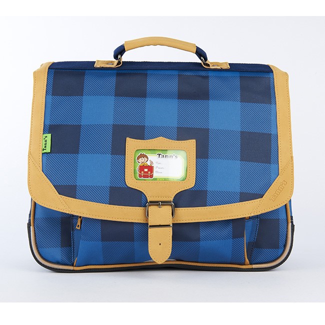 Cartable Tann's 38cm Les Fantaisies Lenny Bleu - Broderie Dragon Pour Garçon CP CE1 CE2
