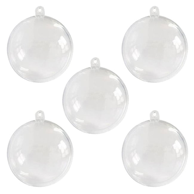 Lot De 5 Boules Cristal Diamètre 8cm