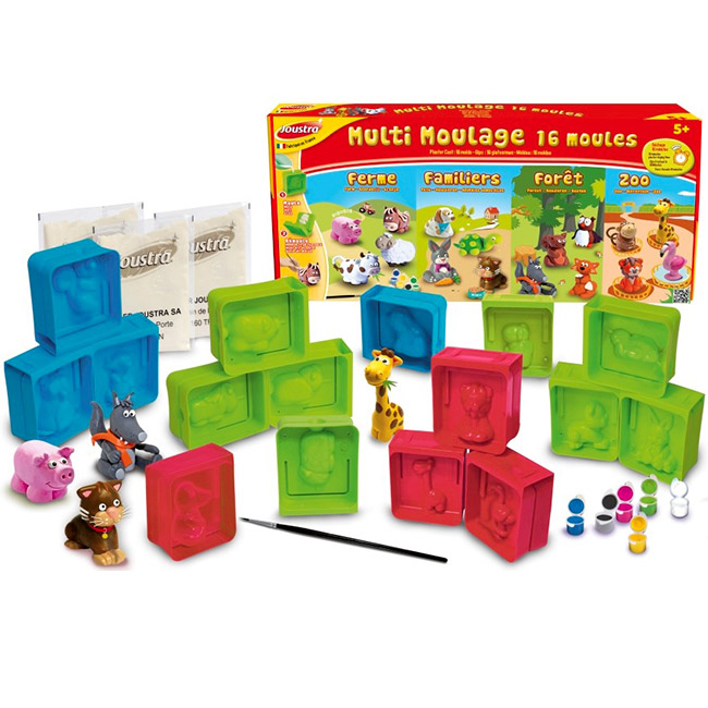 JOUSTRA - Coffret multi-moulage 16 moules : Chez Rentreediscount Loisirs cr?�atifs