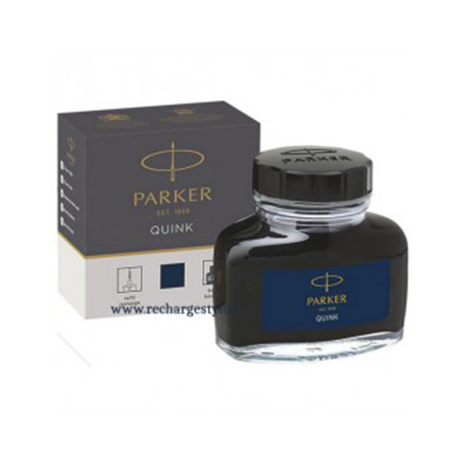 Encre Parker QUINK Noire 57ml - Fluide Et Intense Pour Stylo Plume