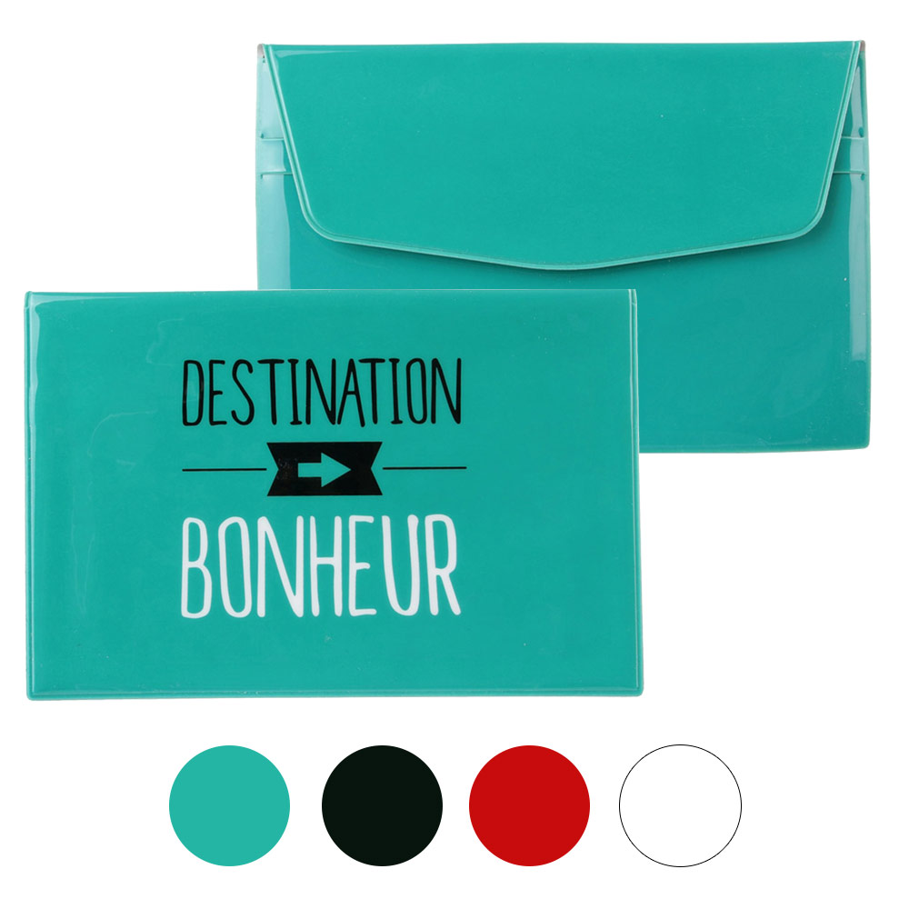 Pochette de voyage portedocuments JET LAG Mots Blanc Chez