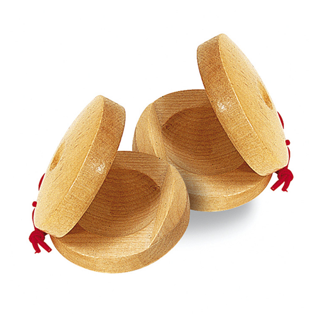 Kit De 3 Castagnettes En Bois à Peindre Pour Enfants - Loisirs Créatifs Musique, Bricolage Enfant | 6,5 Cm, Peinture Non Incluse