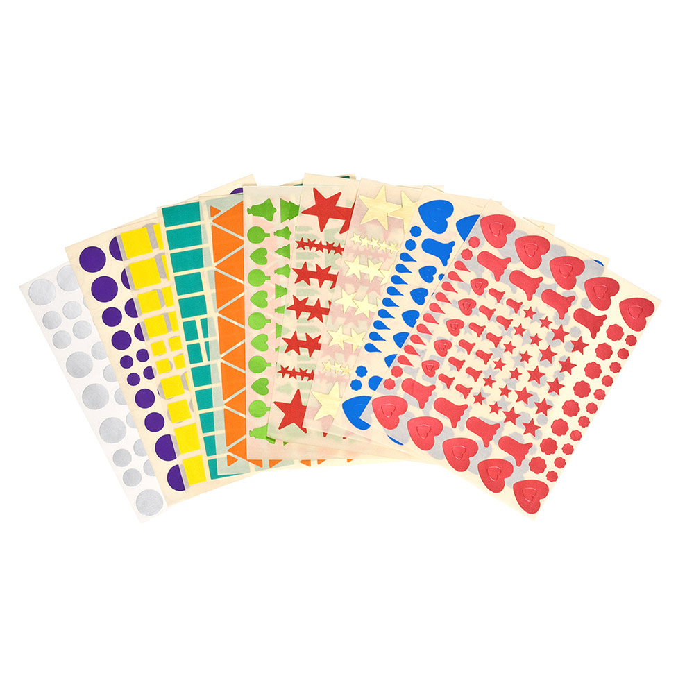 Lot De 1180 Gommettes Rondes - Diamètre 1 Cm - Couleurs Assorties - Vinyle Adhésif Résistant - Pour Scrapbooking, Déco