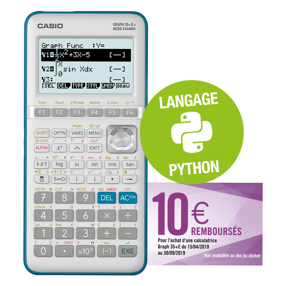 Calculatrice graphique Casio Graph 35+E II Chez Rentreediscount