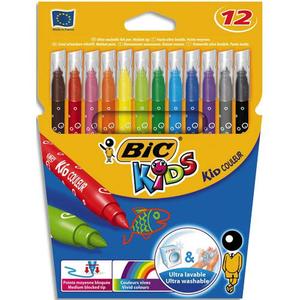 12 feutres bic kid couleur lavables fournitures scolaires pas cher