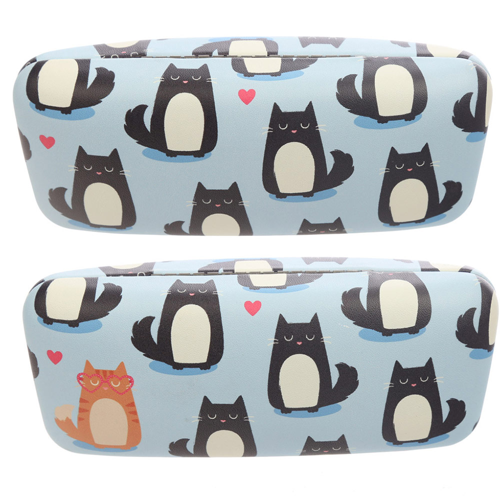 Etui A Lunettes Chat Bleu Clair Chez Rentreediscount Les Tresors De Lizie