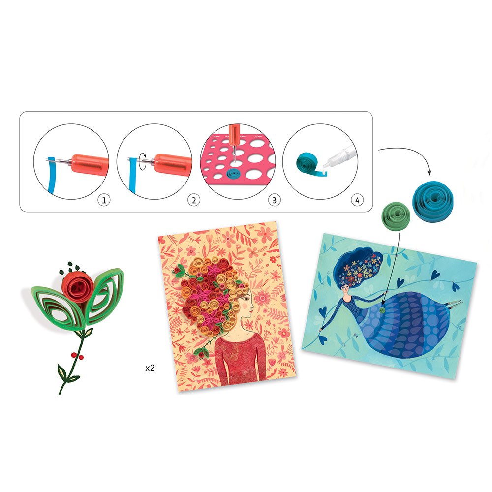 DJECO Volutes en jupons Quilling Chez Rentreediscount Cadeaux & Jeux