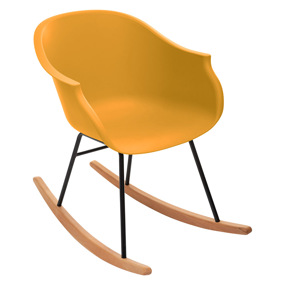 Rocking Chair ATMOSPHERA Moutarde Design scandinave Chez