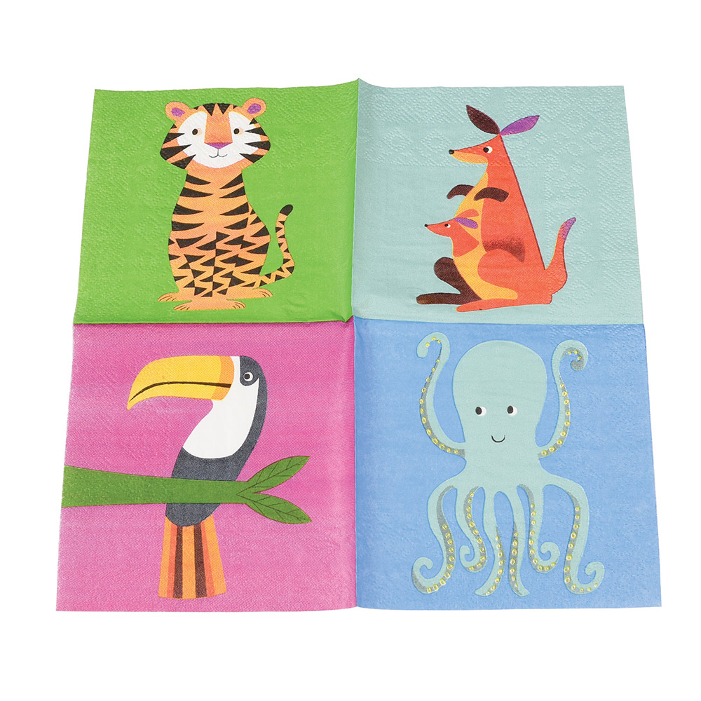 20 Serviettes En Papier 33 X 33 Cm Pont En Automne