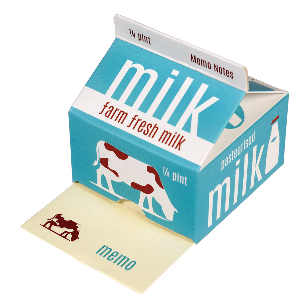 Bloc Note 300 Feuilles 65x65mm Brique De Lait Retro Chez Rentreediscount Fournitures Scolaires