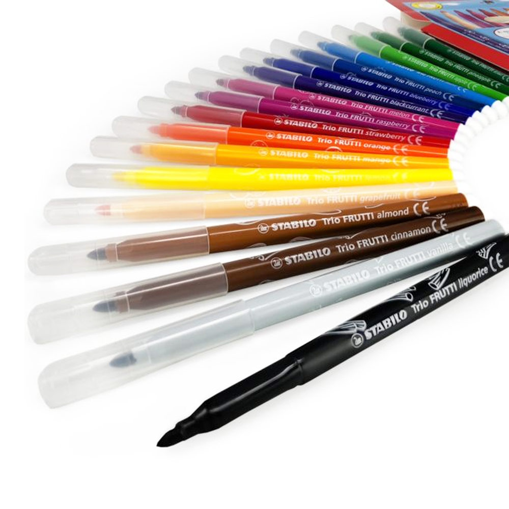 18 feutres STABILO Trio Frutti pointe moyenne Chez Rentreediscount Fournitures scolaires
