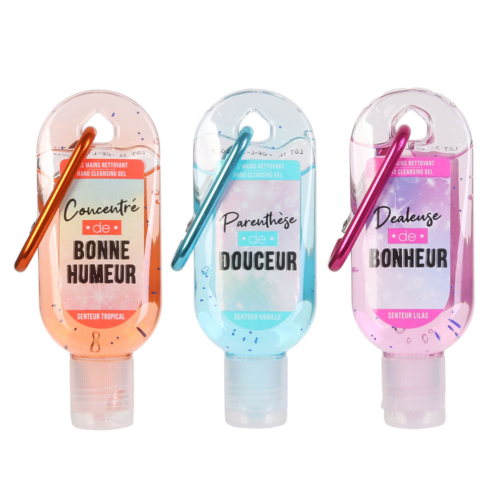 gel-lavant-mains-parfum-flacon-30ml-avec-mousqueton-rose-chez