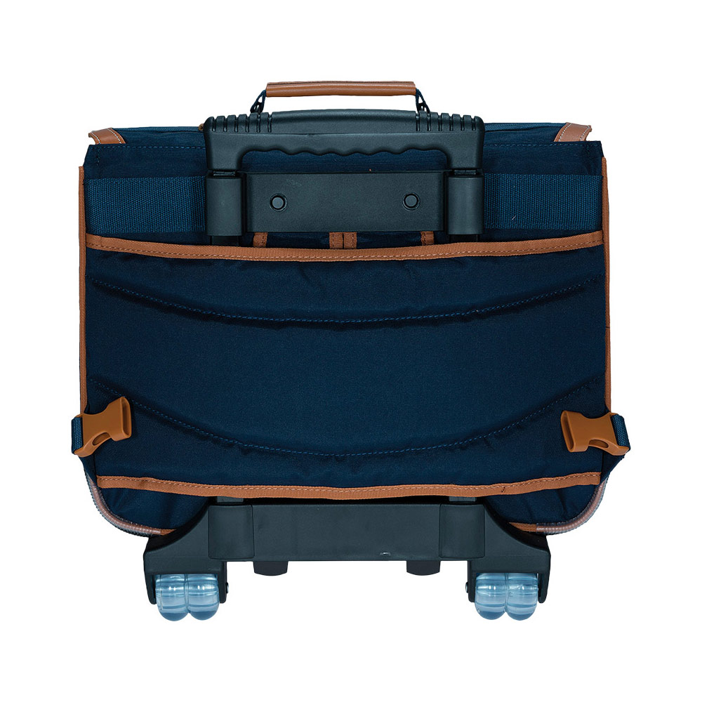 Cartable ?� roulettes TANN'S Camille 38cm 2 compartiments Bleu Marine : Chez Rentreediscount 