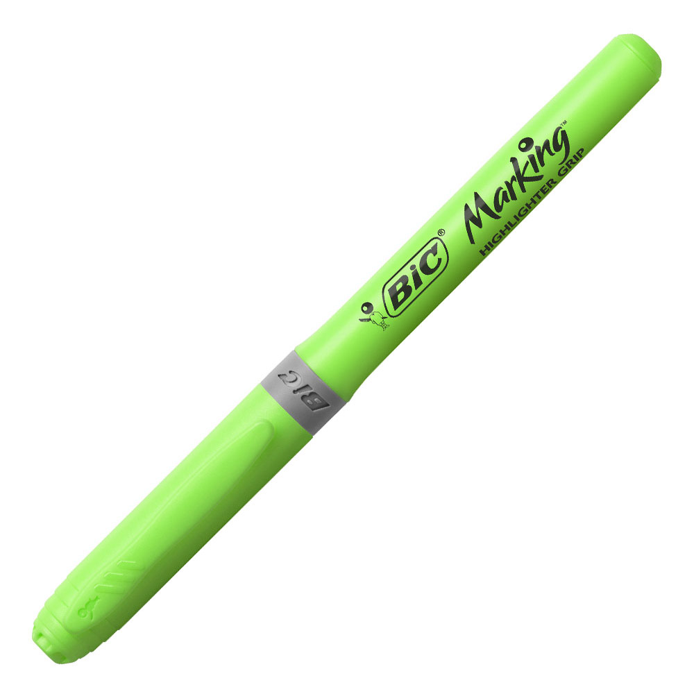 Surligneur stylo BIC Highlighter Grip Pointe biseautée Vert Chez