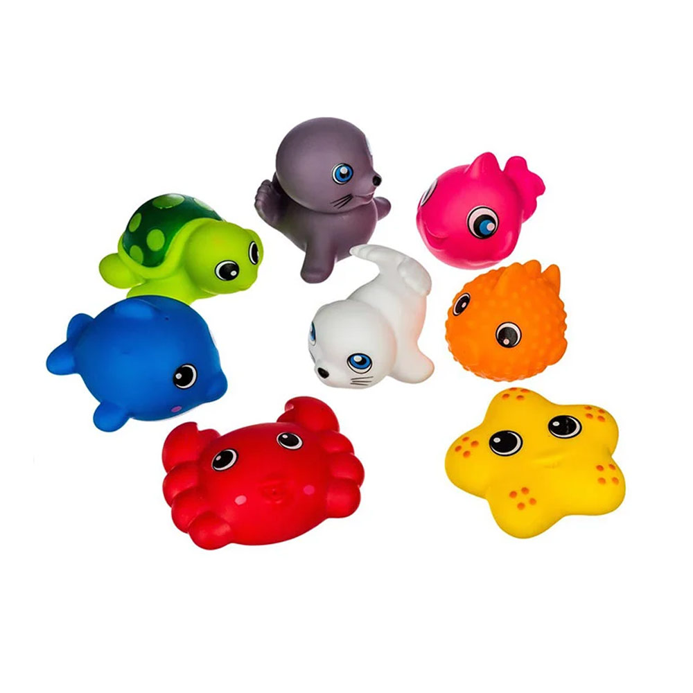 Jouet De Bain 1er Age 6 Animaux Marins Aspergeurs Chez Rentreediscount Les Tresors De Lizie