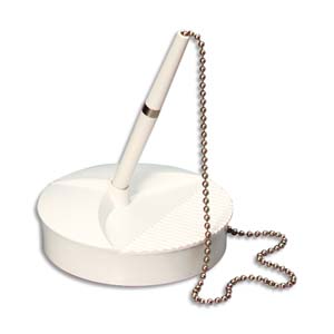 Socle Lesté Noir Avec Stylo-bille Et Chaînette Q-connect - Référence KF00233, Neuf