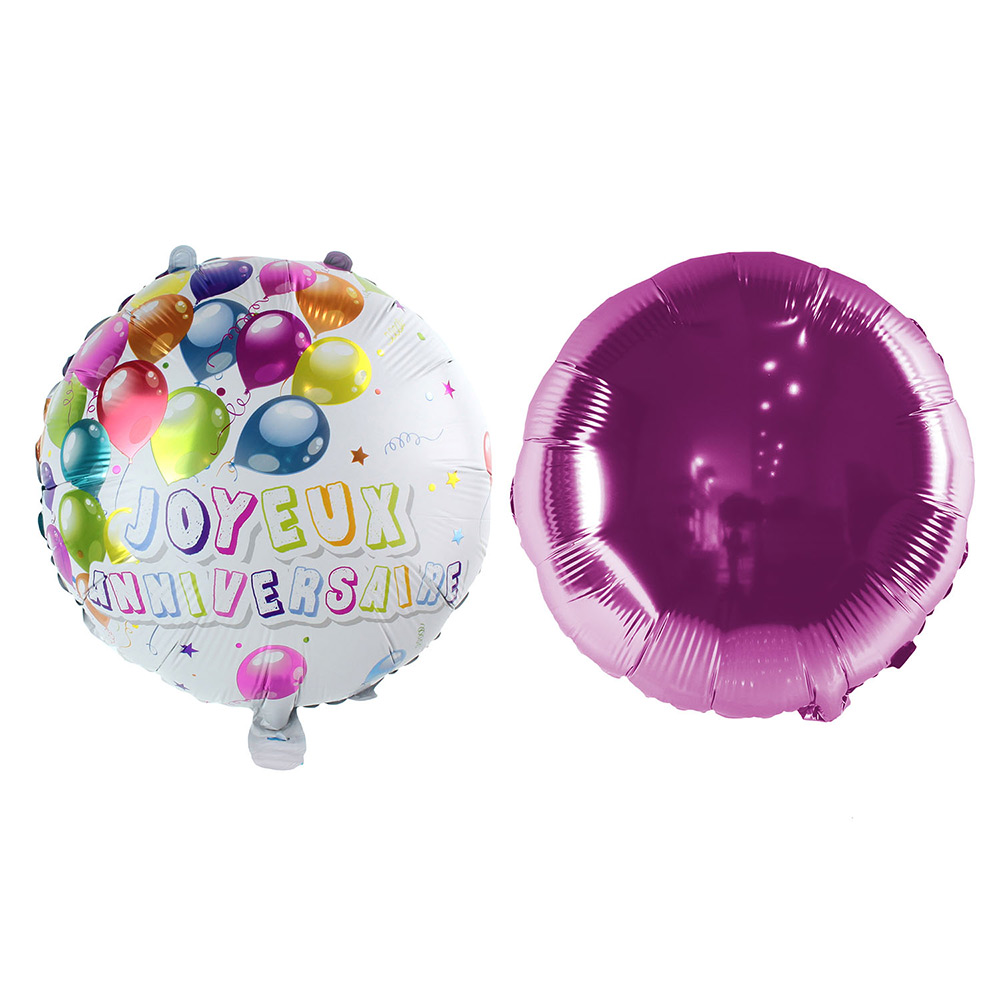 2 Ballons Anniversaire Aluminium 45cm Rose Chez Rentreediscount Loisirs Creatifs