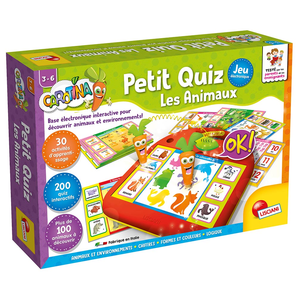 Carotina Les Animaux - Jeu quiz éducatif électronique : Chez