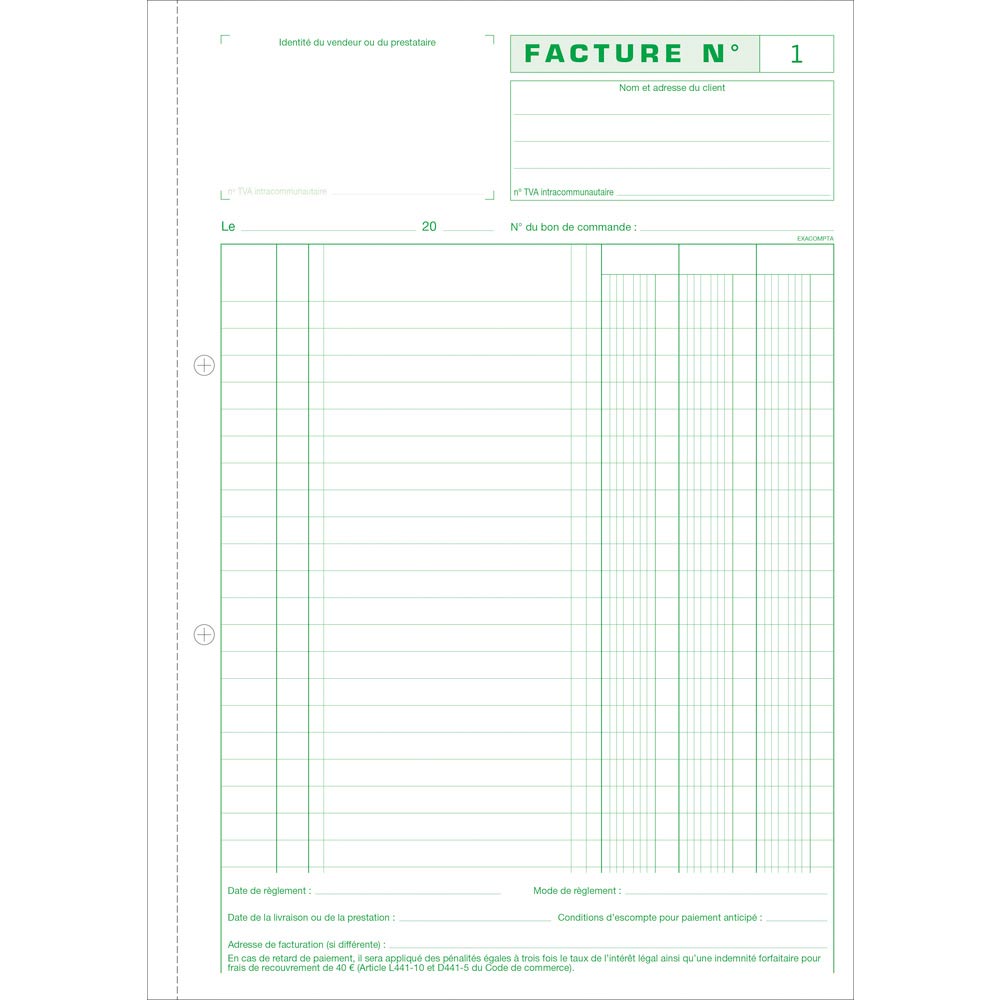 Manifold Autocopiant Quadrillé 297x210 Mm 50 Feuillets Dupli LE DAUPHIN - La Poste