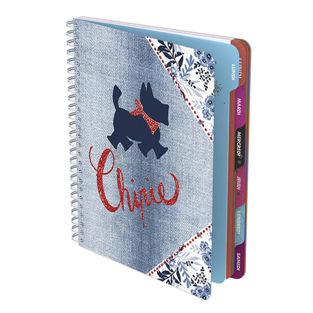 Cahier de textes à spirale CHIPIE