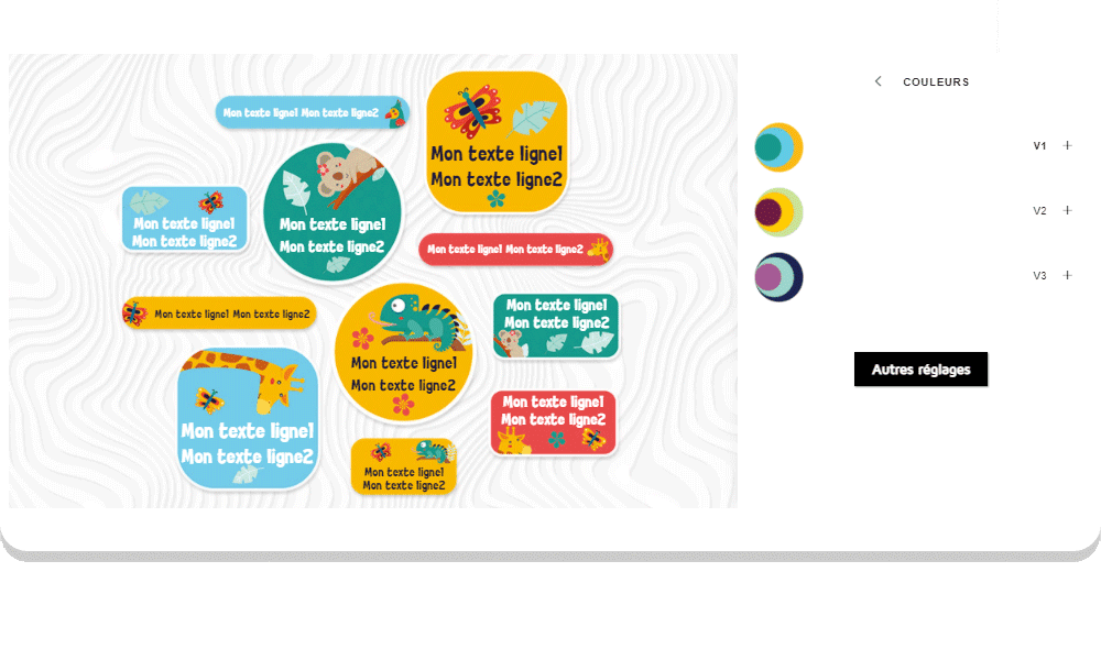 Ajouter de la couleur aux jolies zetikets personnalisées