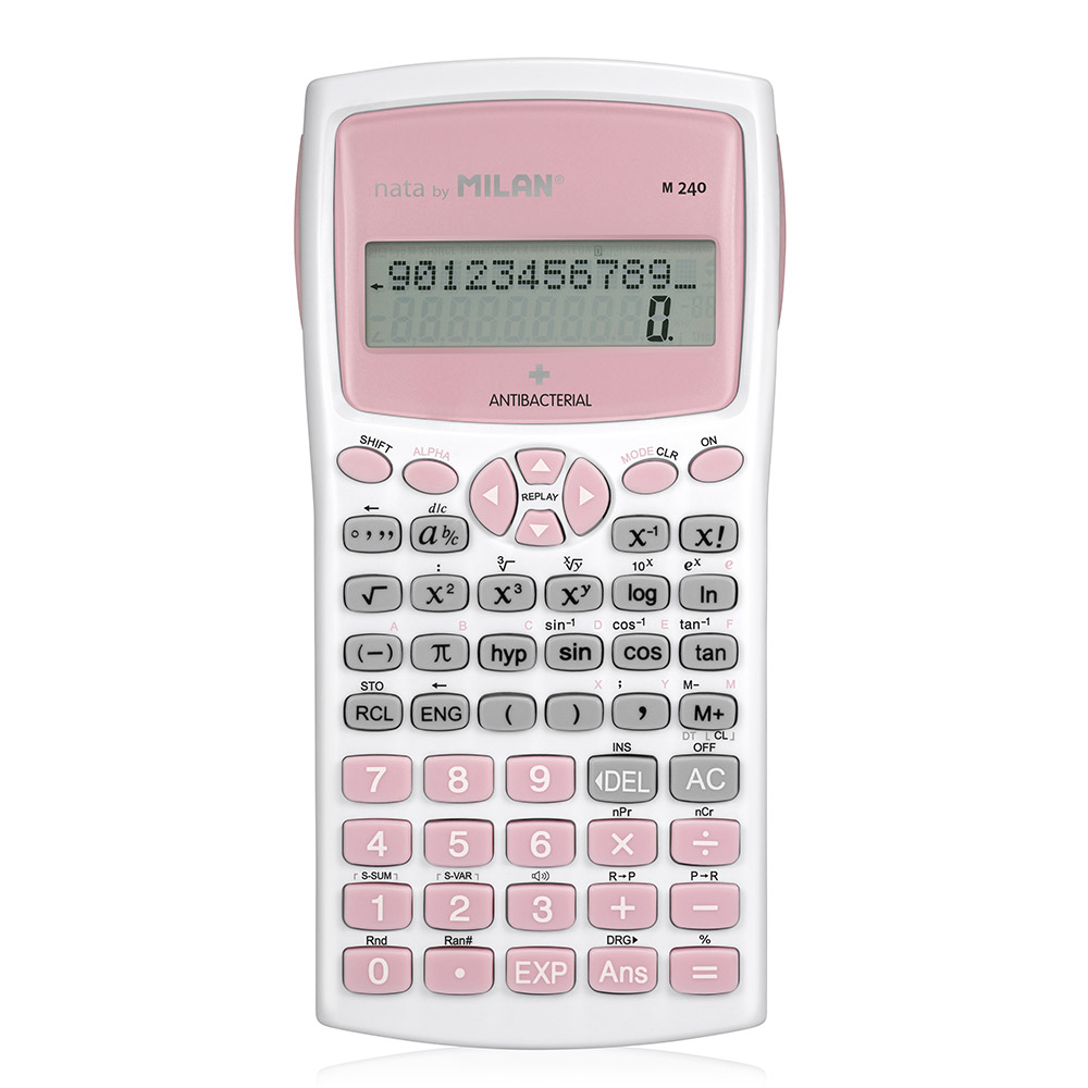 Xrten Calculatrice Scientifique Mignonne Rose – Design Fun, 12 Chiffres, Solaire + Batterie, Idéale Étudiants & Bureau