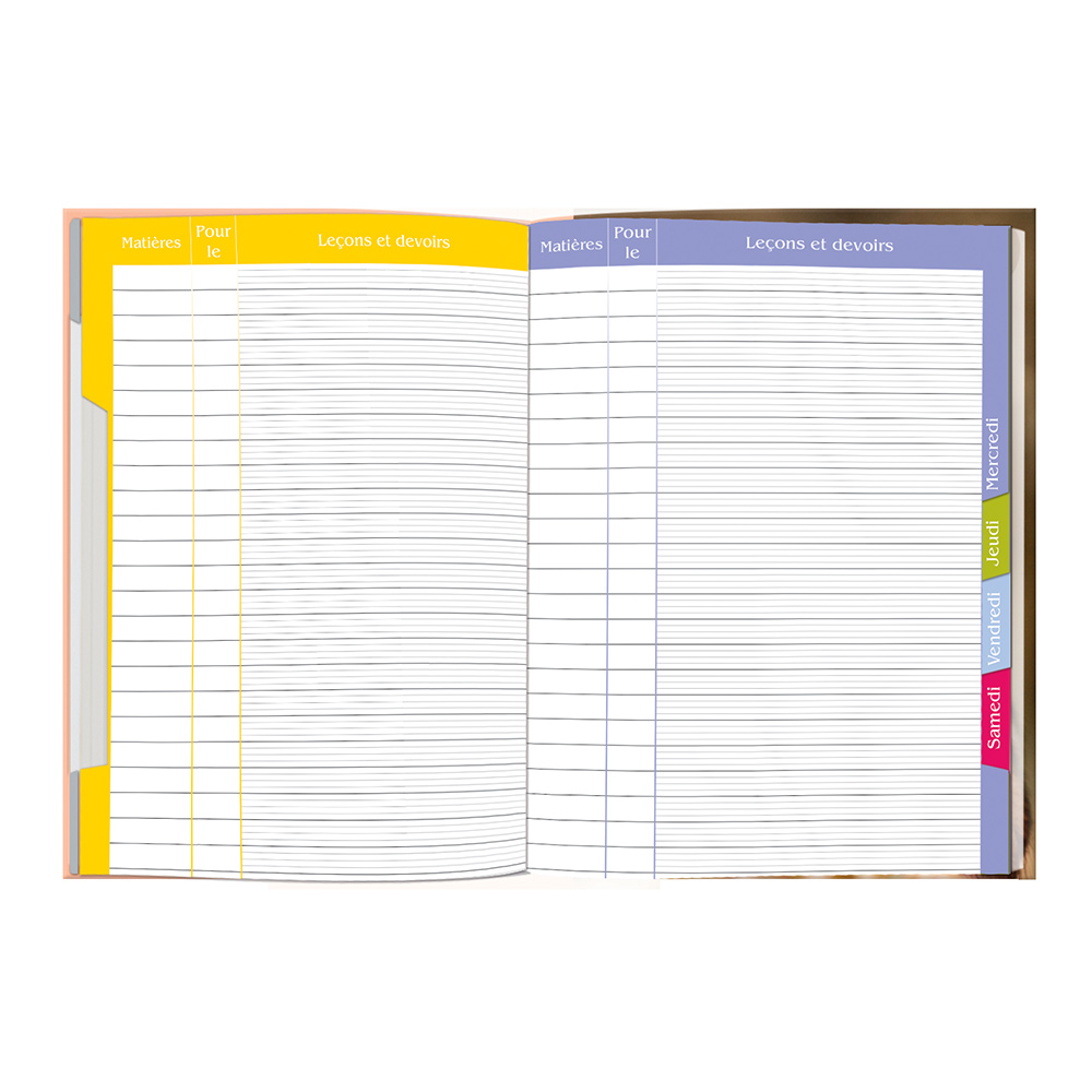 Cahier de textes OBERTHUR Animaux mignons