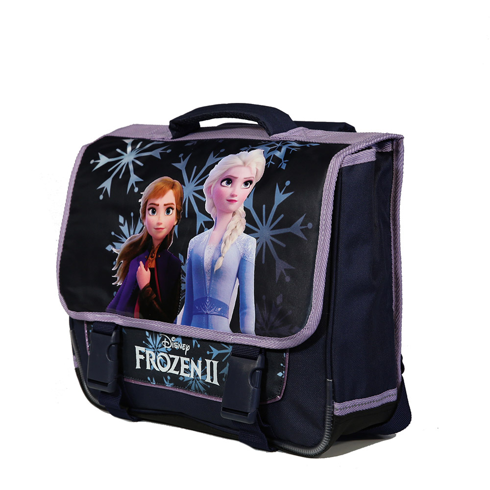 Cartable LA REINE DES NEIGES 2 38cm 2 compartiments bleu : Chez