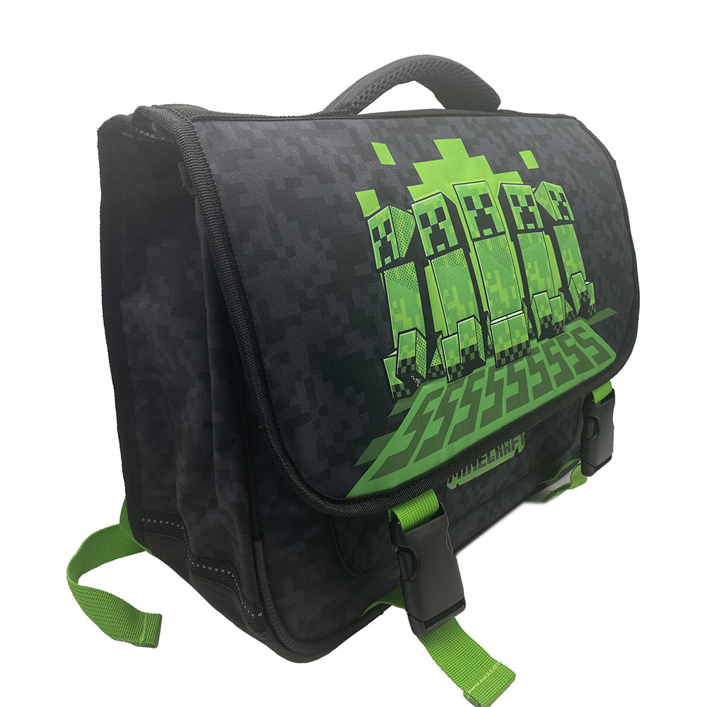 Cartable Minecraft 38cm 2 Compartiments Noir Chez Rentreediscount Cartables Trousses